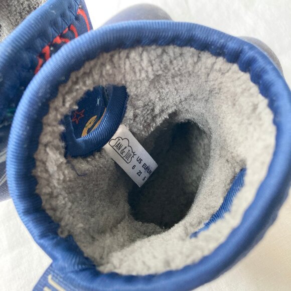 Jan & Jul Size 6 Toddler Boy Blue Dinosaur Rain Boots - Picture 5 of 6